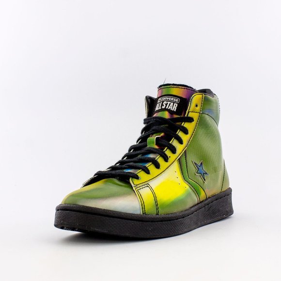NIB Converse Pro Leather Iridescent Mid Black/Mult - Picture 11 of 14